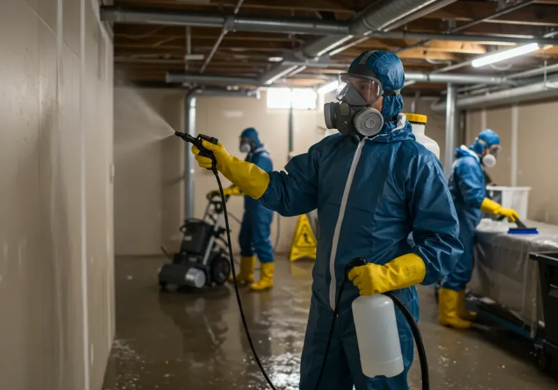 Basement Sanitization and Antimicrobial Treatment process in Moundville, AL